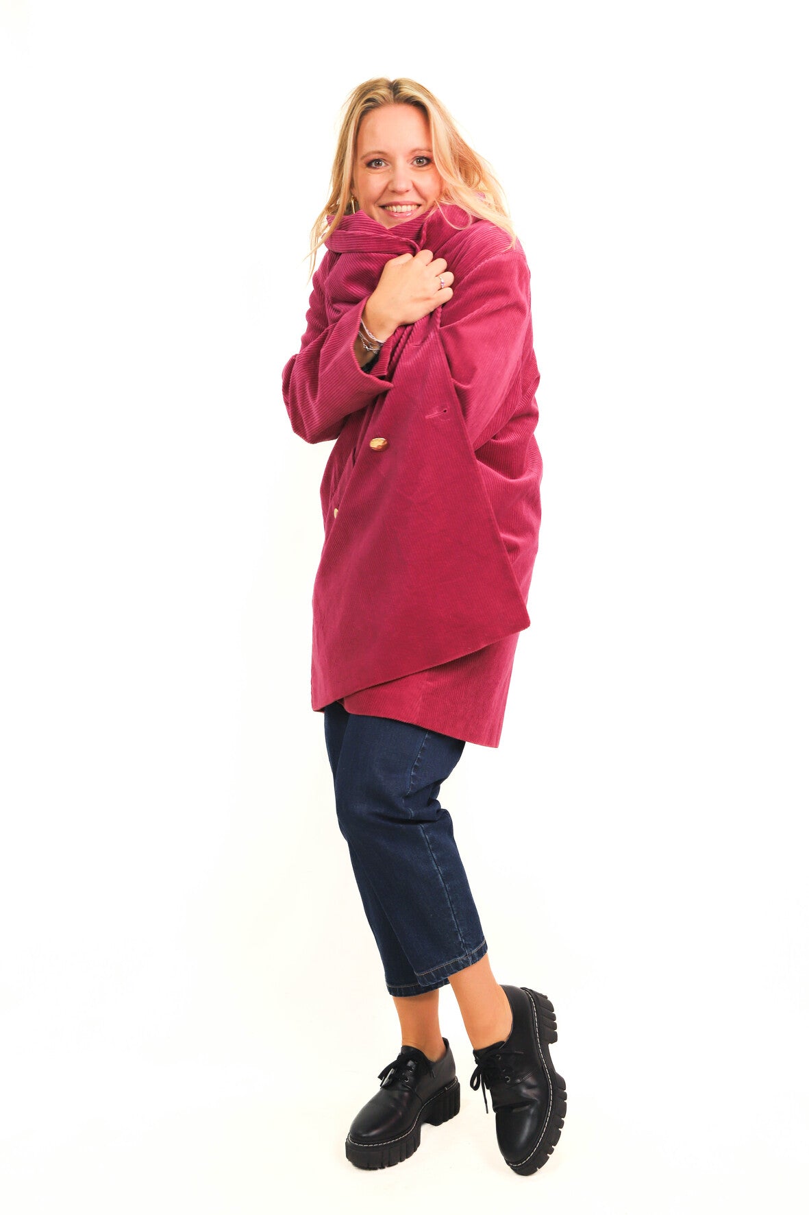 Manteau en velours rose Louis Feraud Taille XXL
