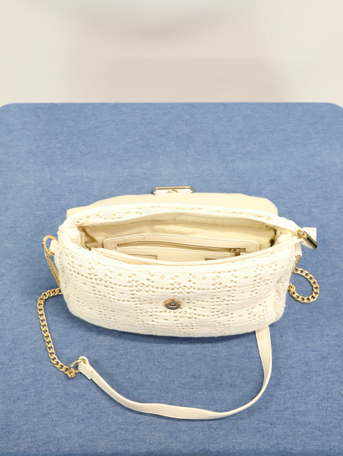 Sac en crochet écru Eram