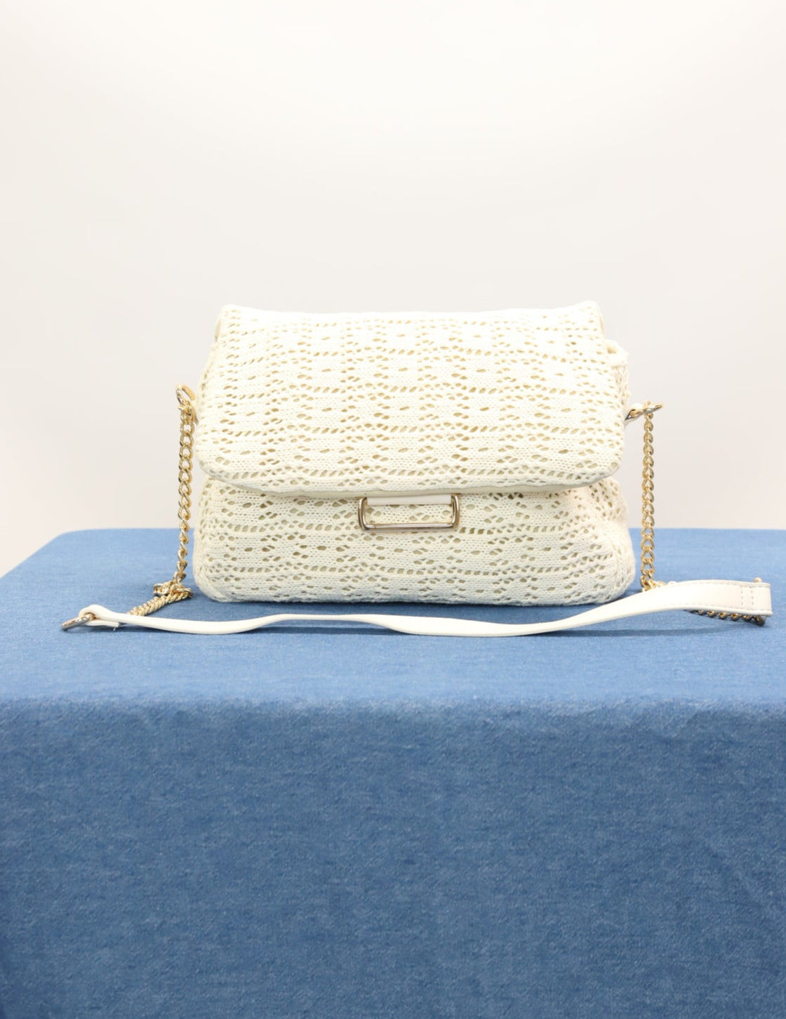 Sac en crochet écru Eram