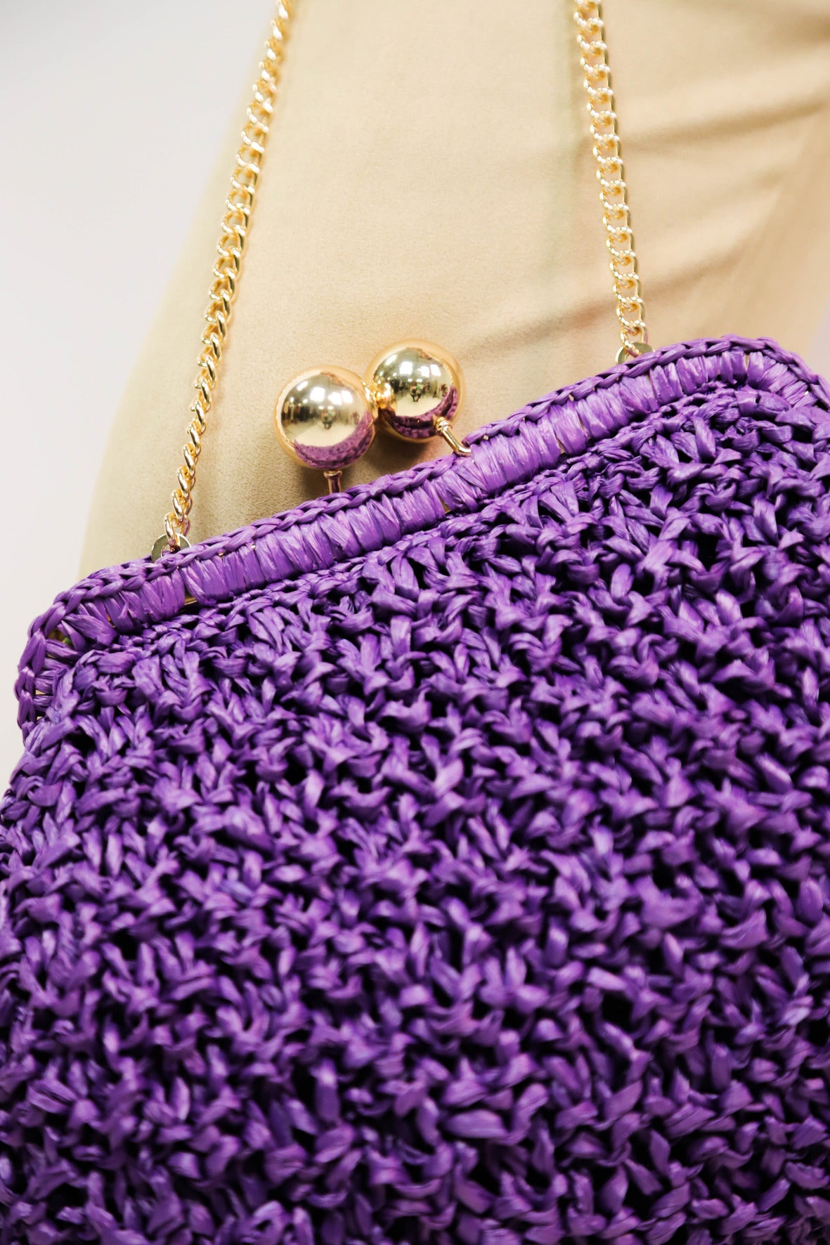 Sac bandoulière violet Caterina Bertini