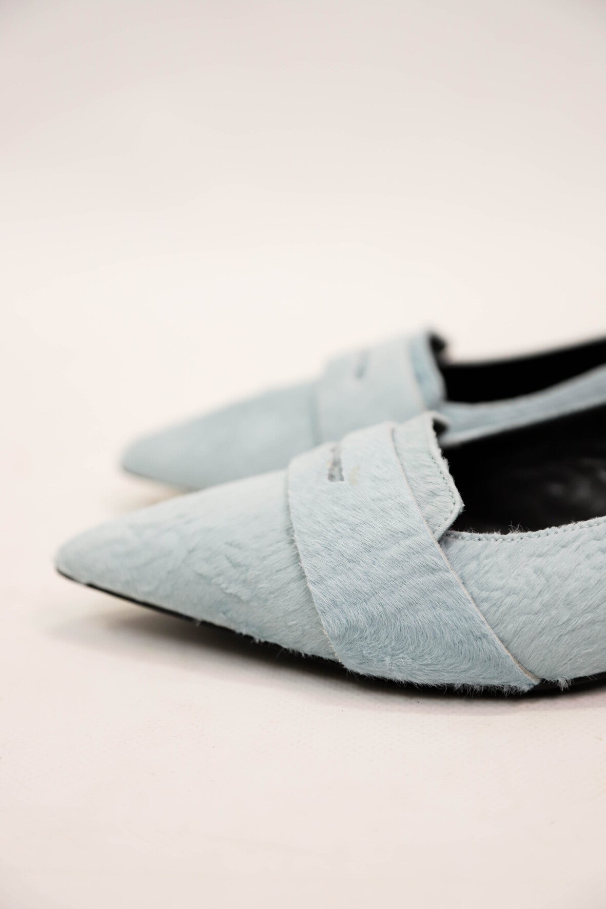 Ballerines effet pony bleues Nathan Taille 41