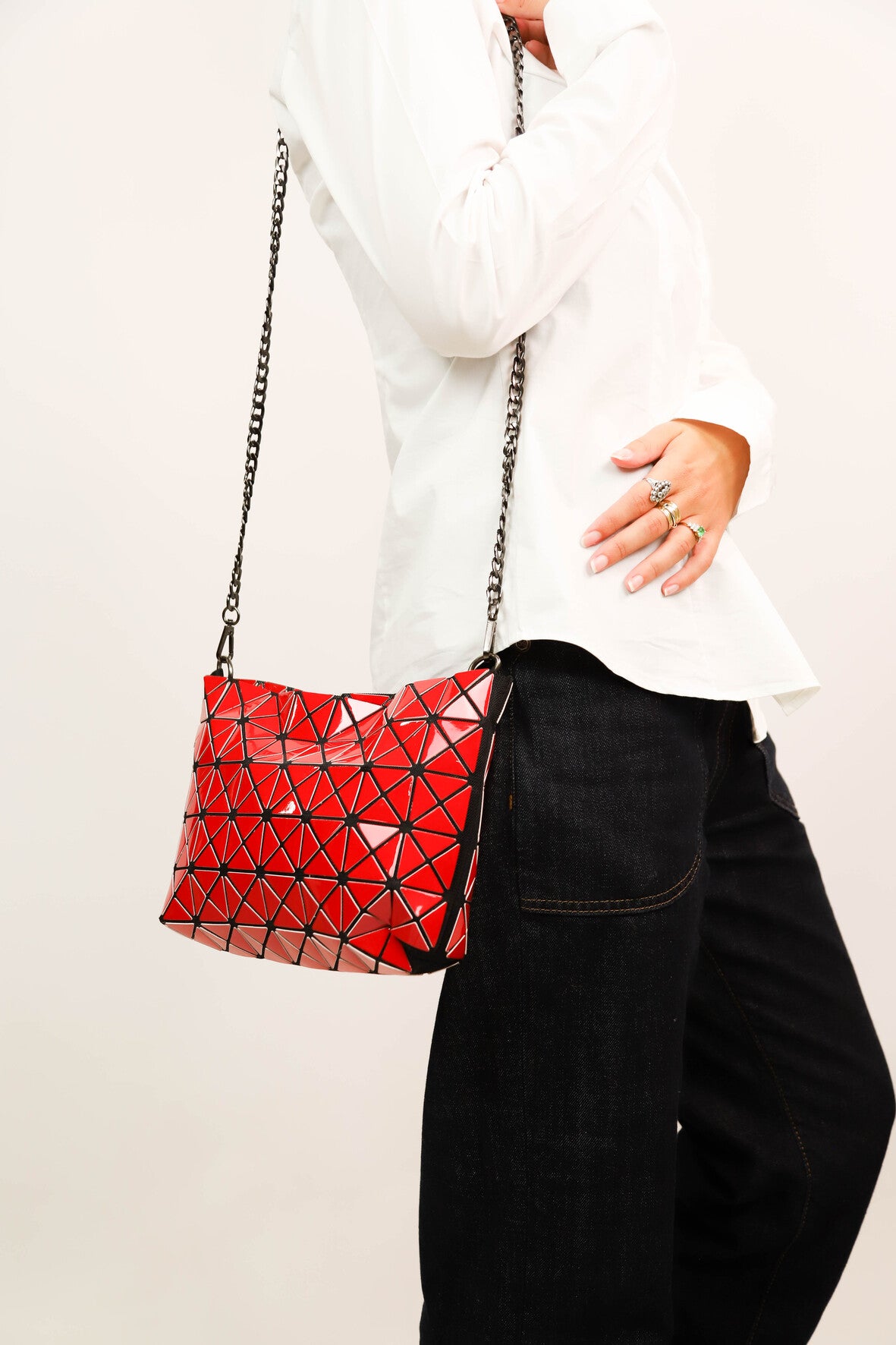 Sac bandoulière rouge Bao Bao - PEPITE