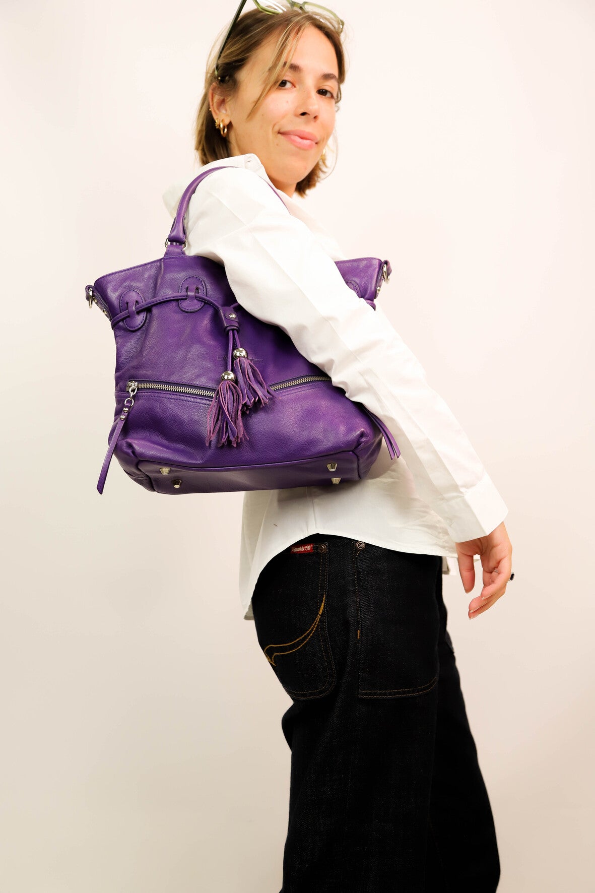 Sac à main violet Lancaster