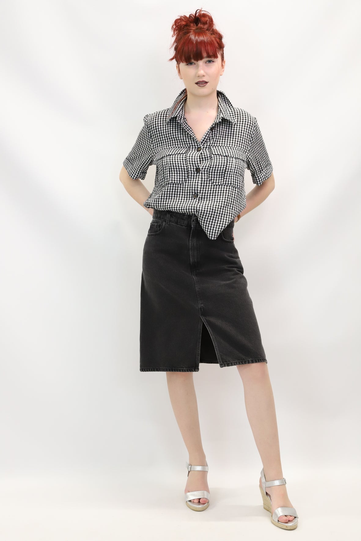 Chemisier à carreaux Zara Taille M
