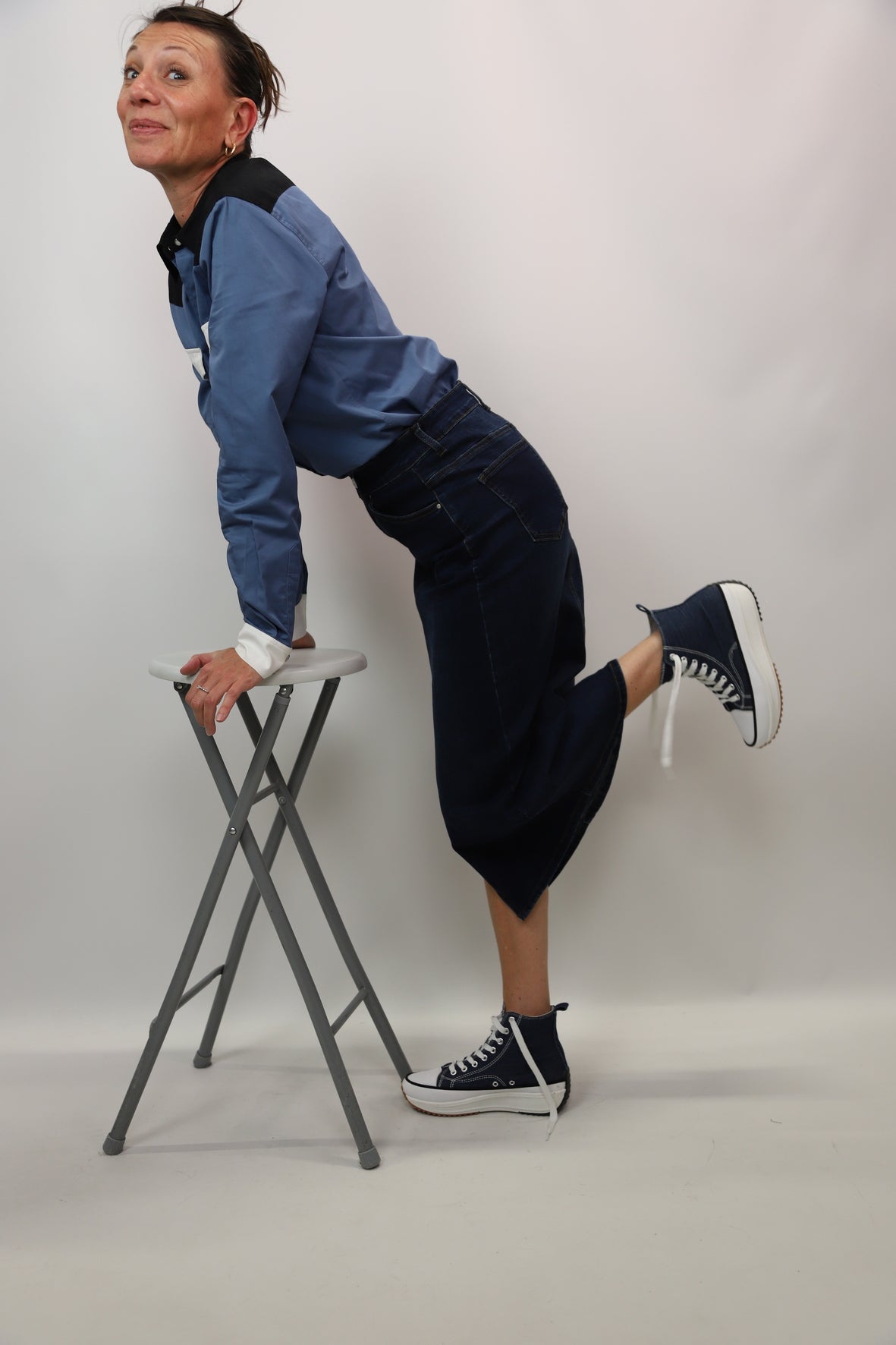 Jupe bleu brut Nina Carter Taille S - NEUF