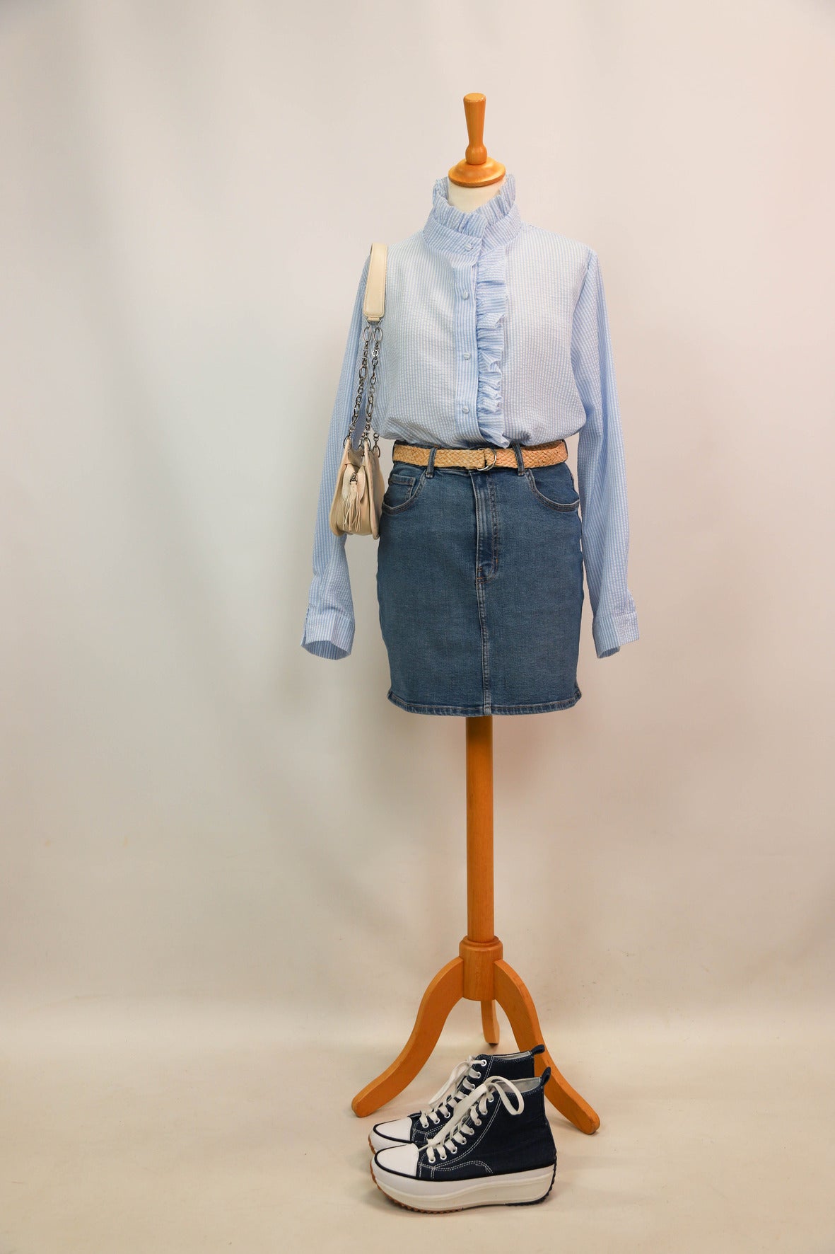 Chemise rayée bleue Taille L