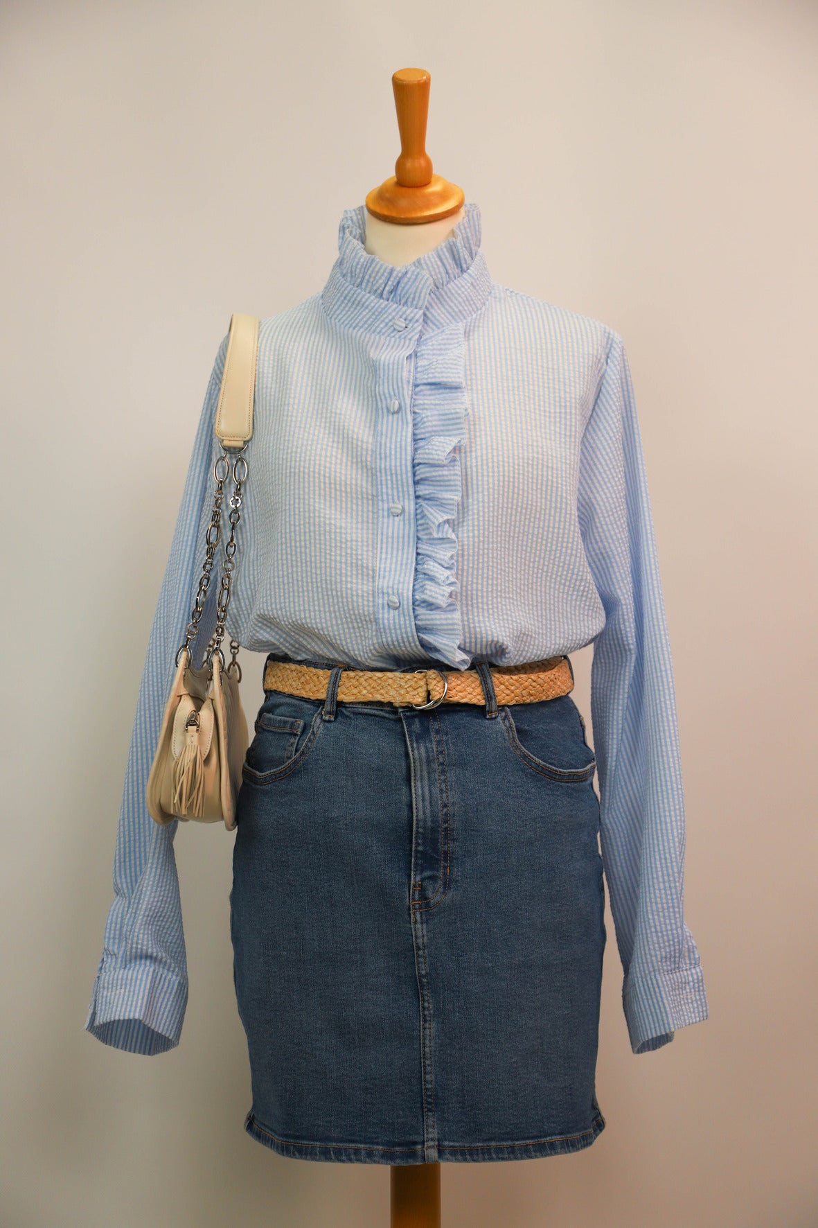 Chemise rayée bleue Taille L