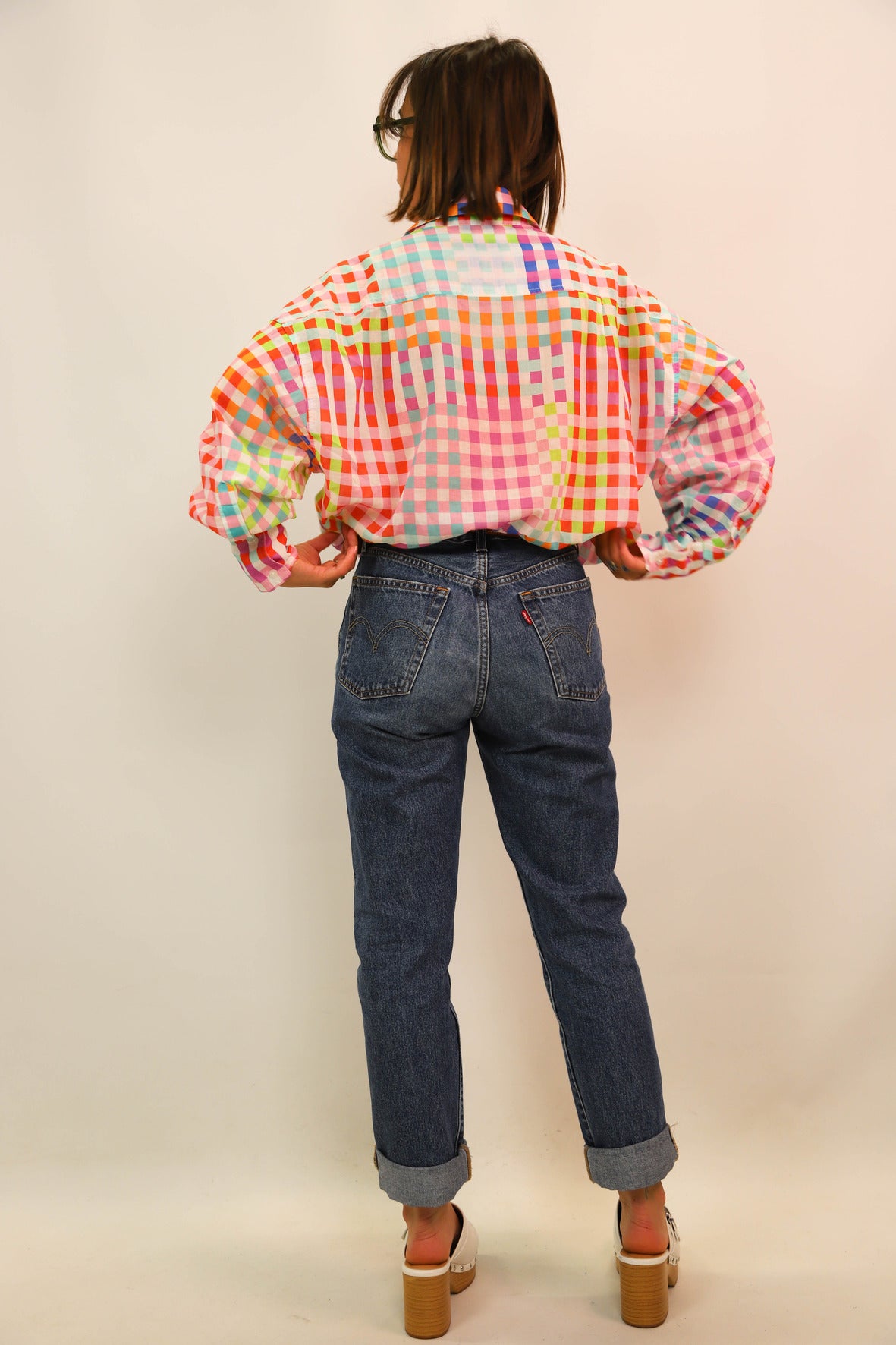 Chemise à carreaux multicolore Hod Taille S