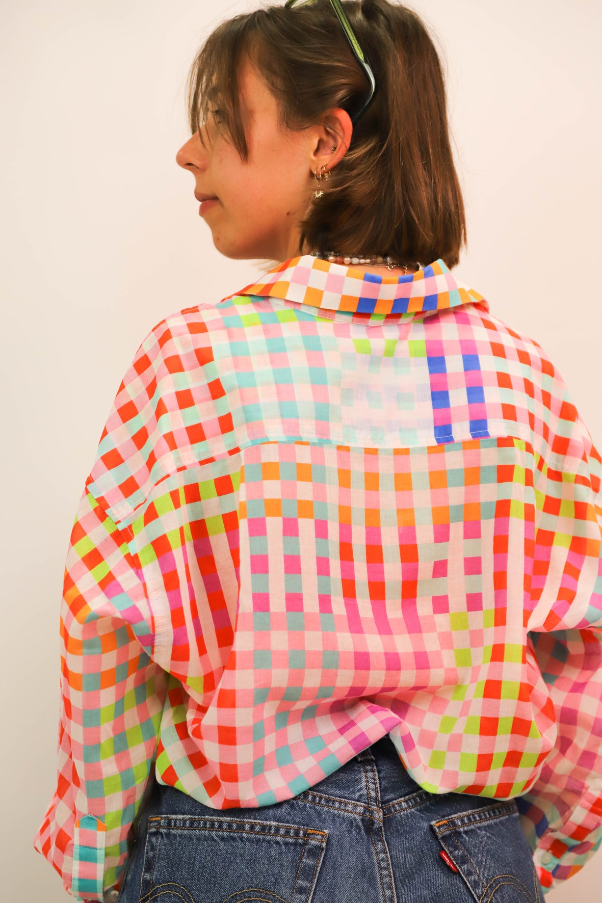 Chemise à carreaux multicolore Hod Taille S