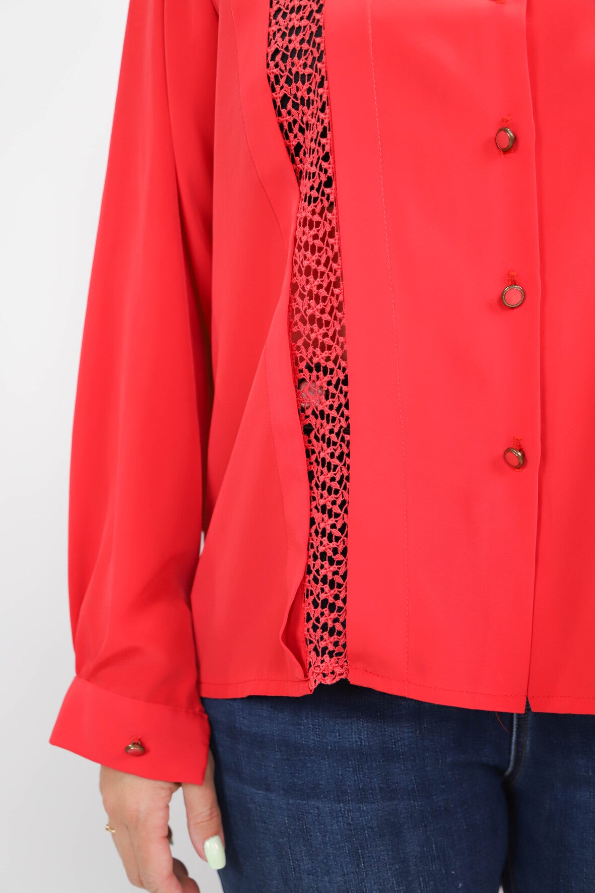 Chemise rouge Jean Delfin Taille M