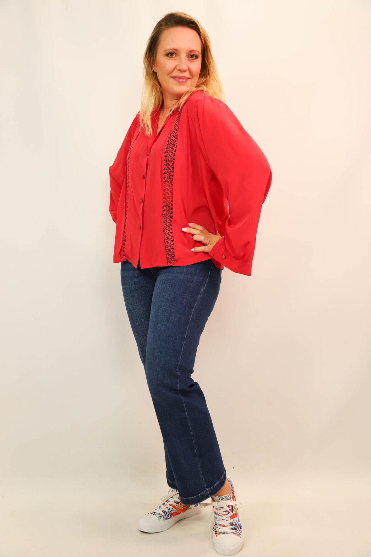 Chemise rouge Jean Delfin Taille M