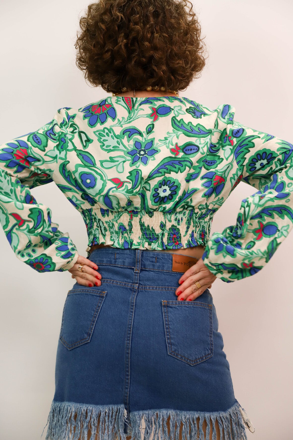 Blouse verte Zara Taille M