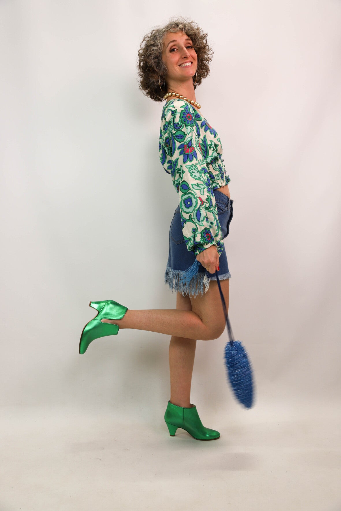 Blouse verte Zara Taille M