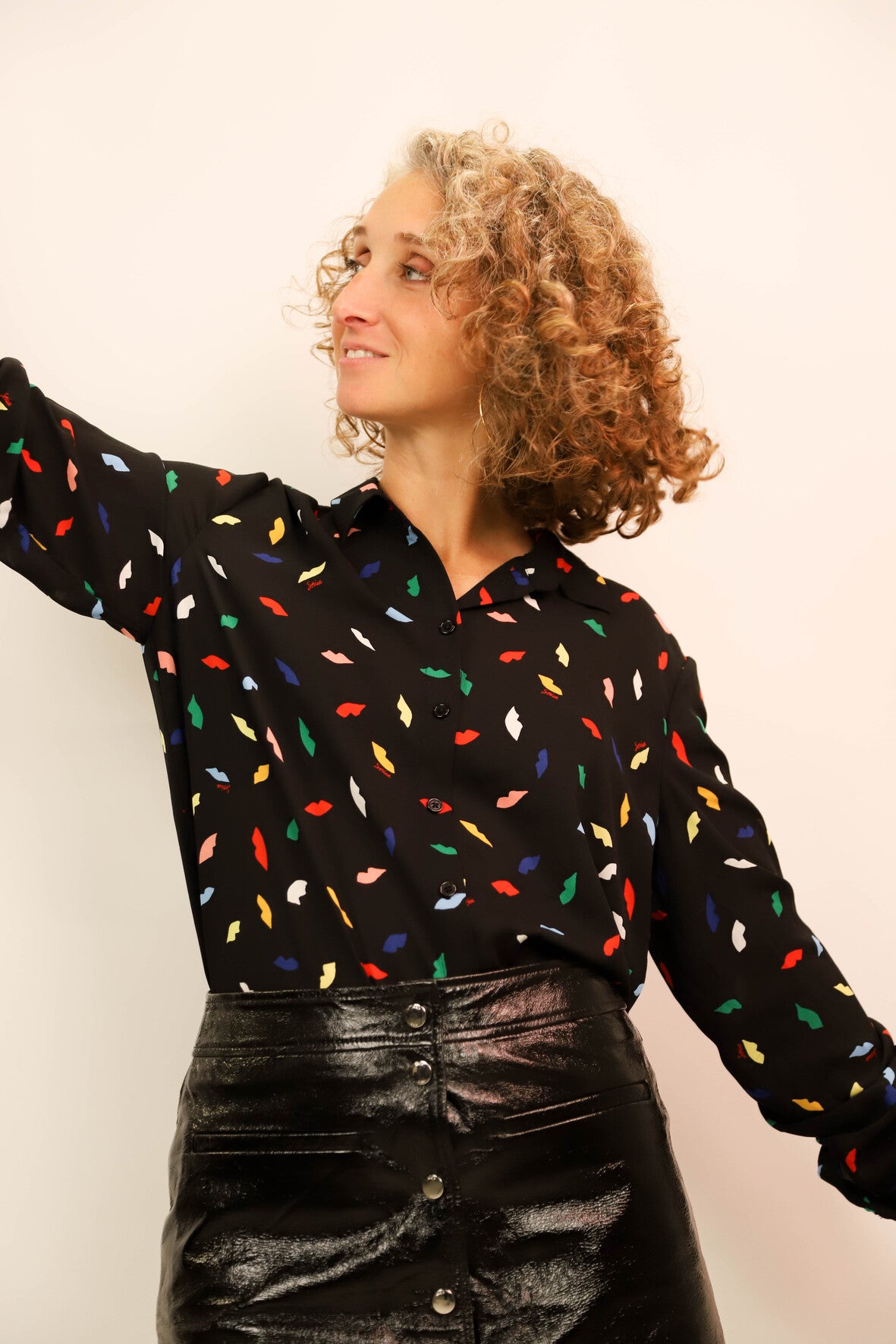 Chemise avec motif bouche Sonia Rykiel Taille L