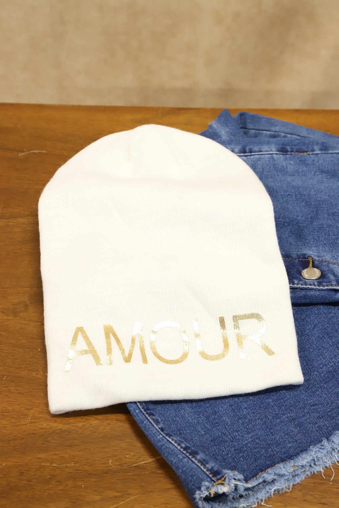 Bonnet écru NEUF Taille Unique