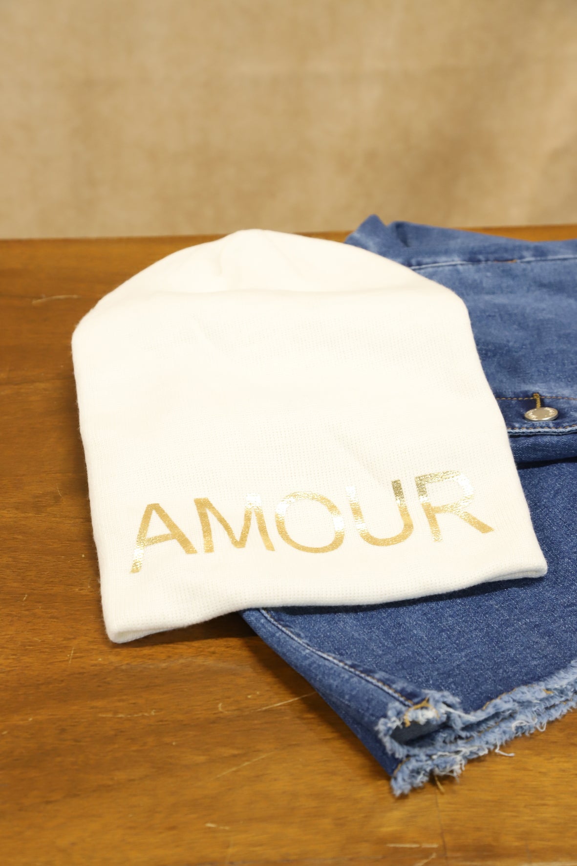 Bonnet écru NEUF Taille Unique
