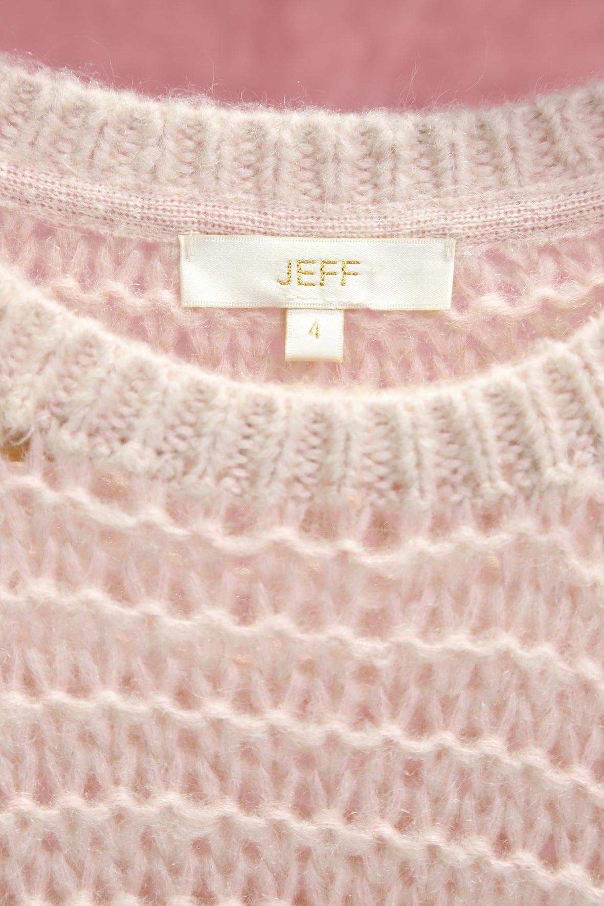 Pull rose poudré Jeff Taille XL