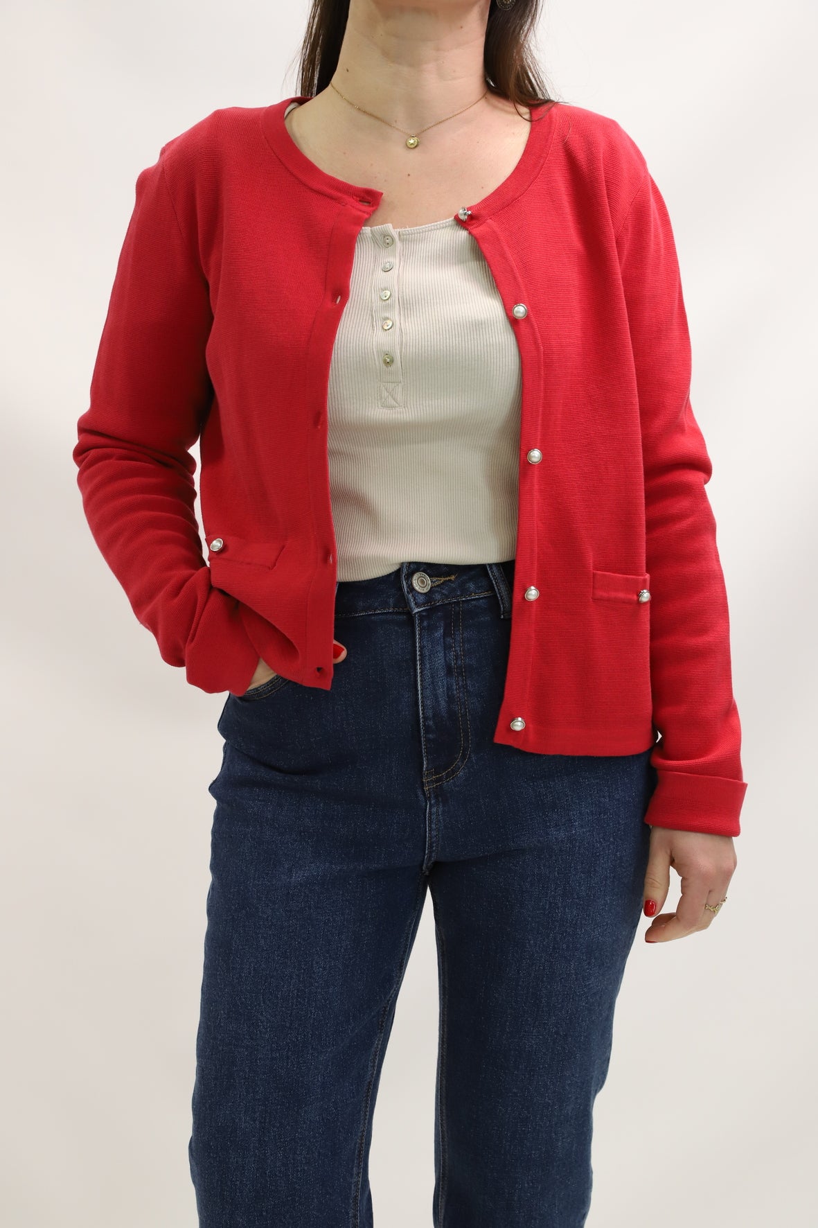 Gilet rouge Claudie Pierlot Taille S - NEUF