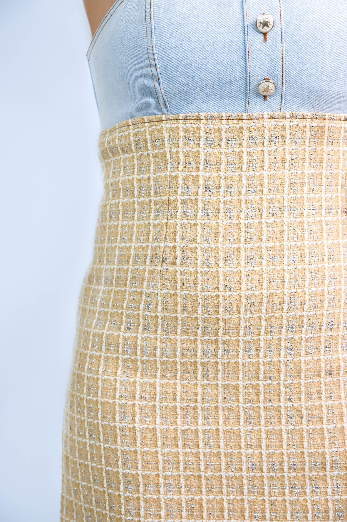 Robe bleue et beige Sandro Taille L - NEUF