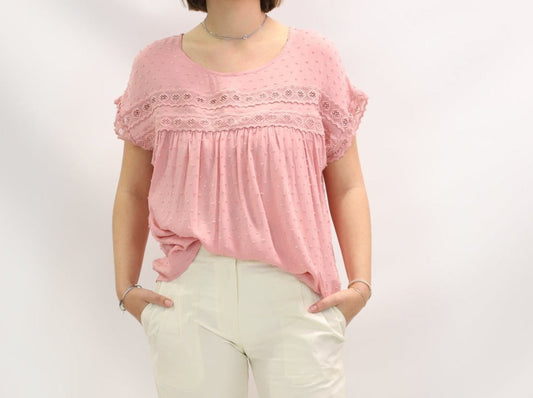 Blouse rose Taille S