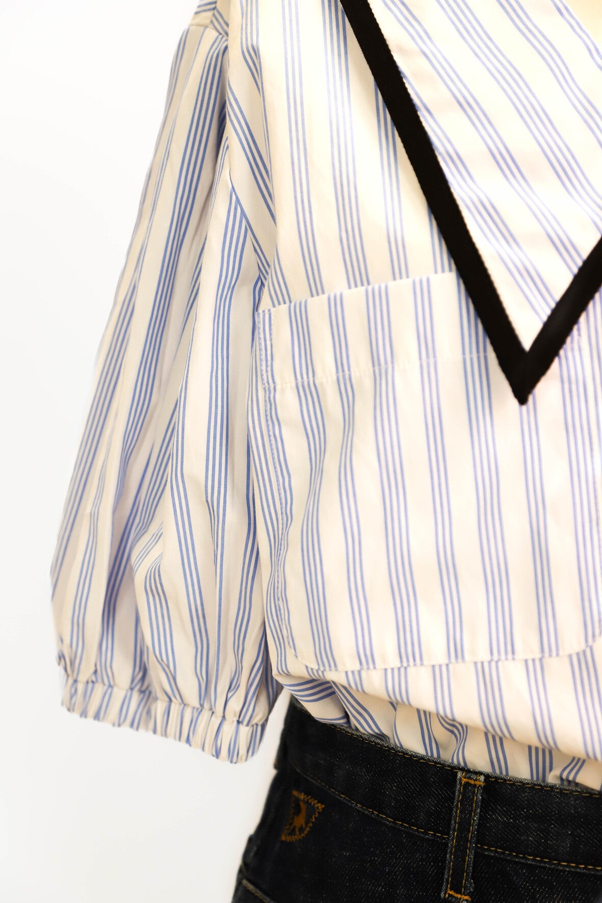 Chemise rayée bleue et blanche East Trend taille L