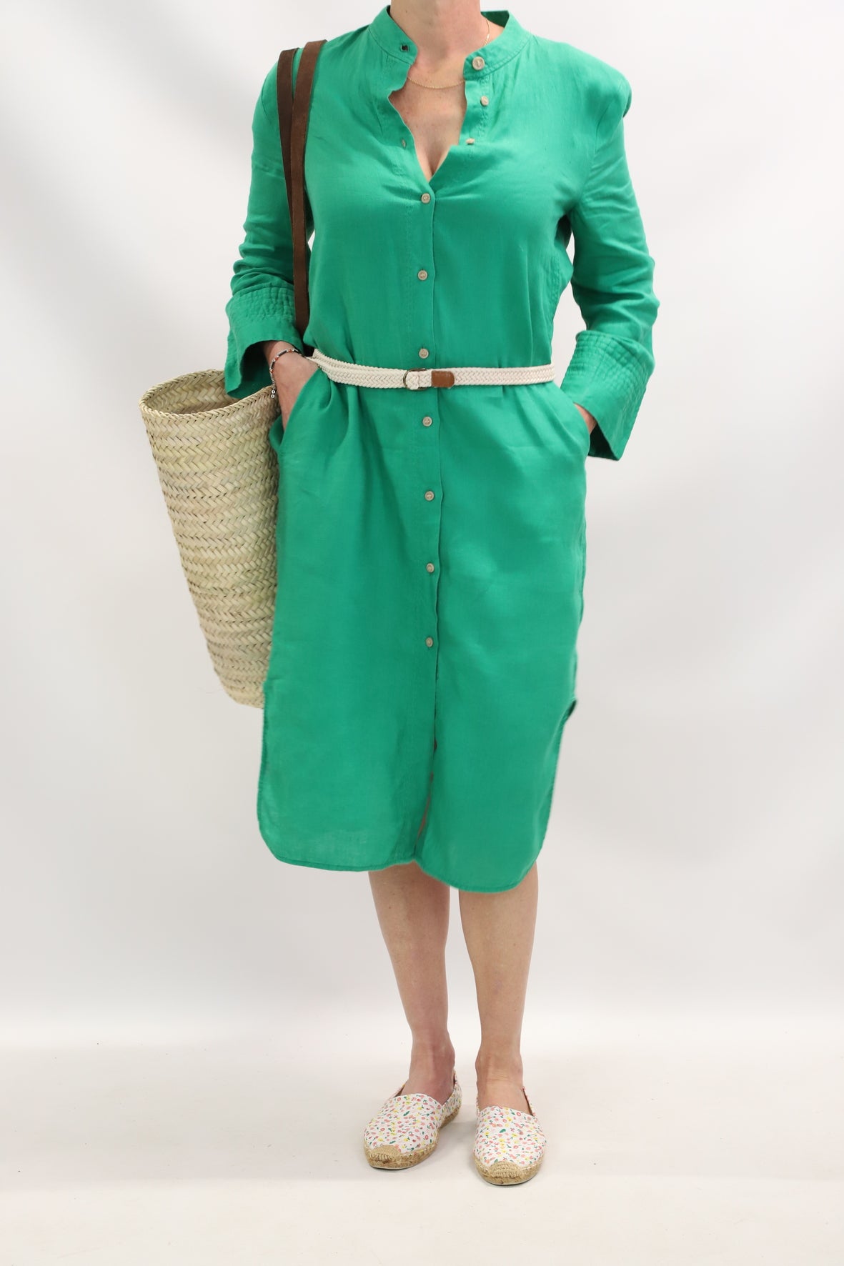 Robe verte Zara Taille S