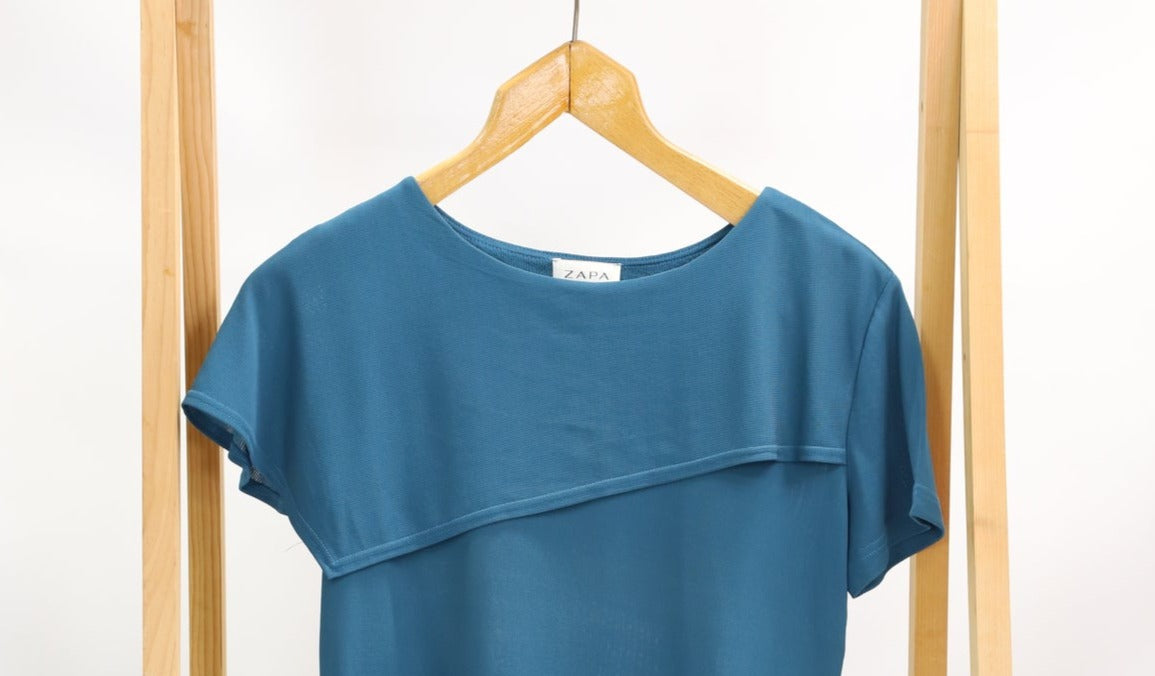 Tee-shirt bleu Zapa Taille M