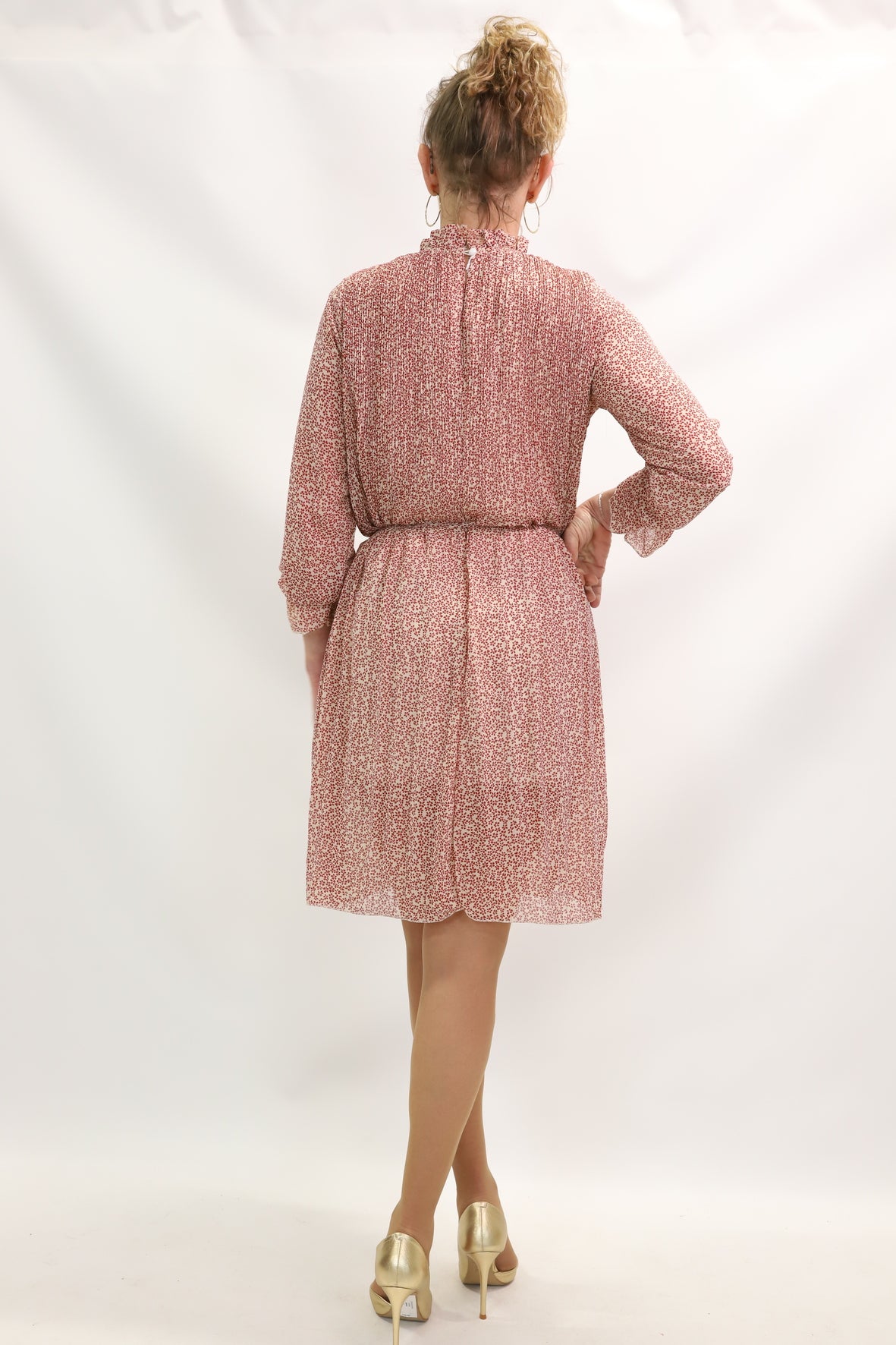 Robe fleurie rouge bordeaux "à bicyclette" Taille L et XL - NEUF