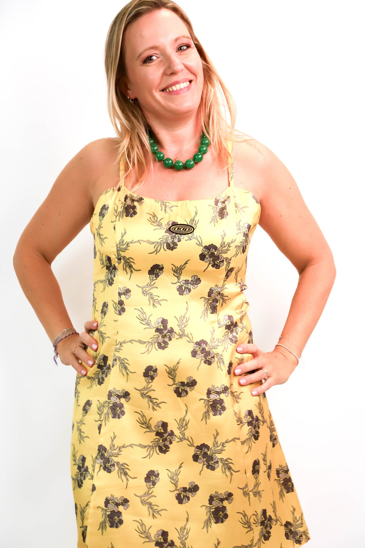Robe jaune fleurie DDP Taille L - NEUF