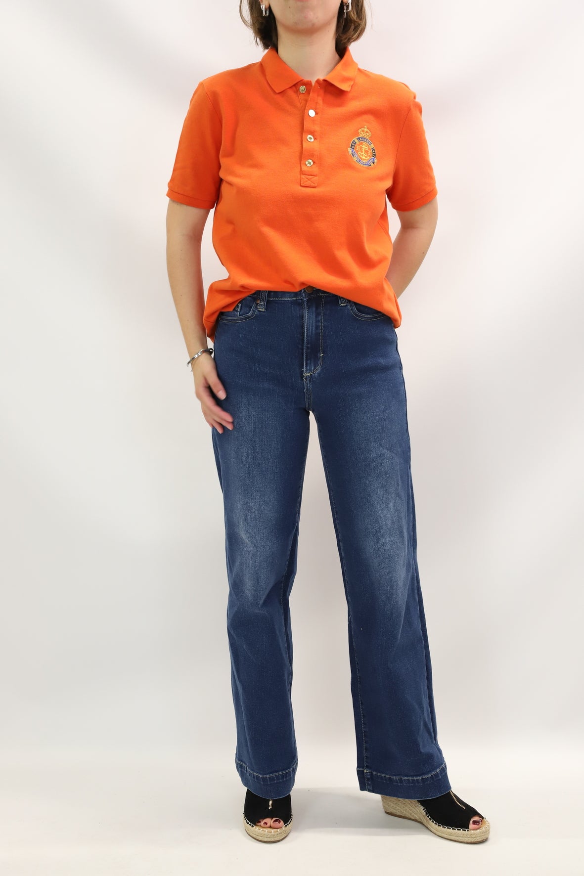 Polo orange Ralph Lauren Taille S