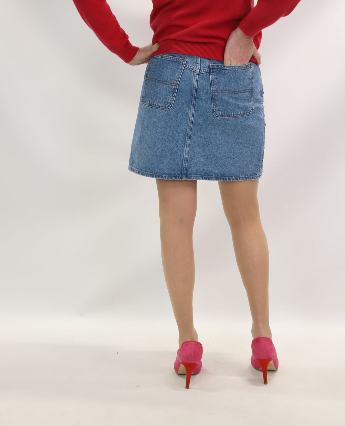 Jupe bleue avec strass Sandro Taille XS - S - M - NEUF