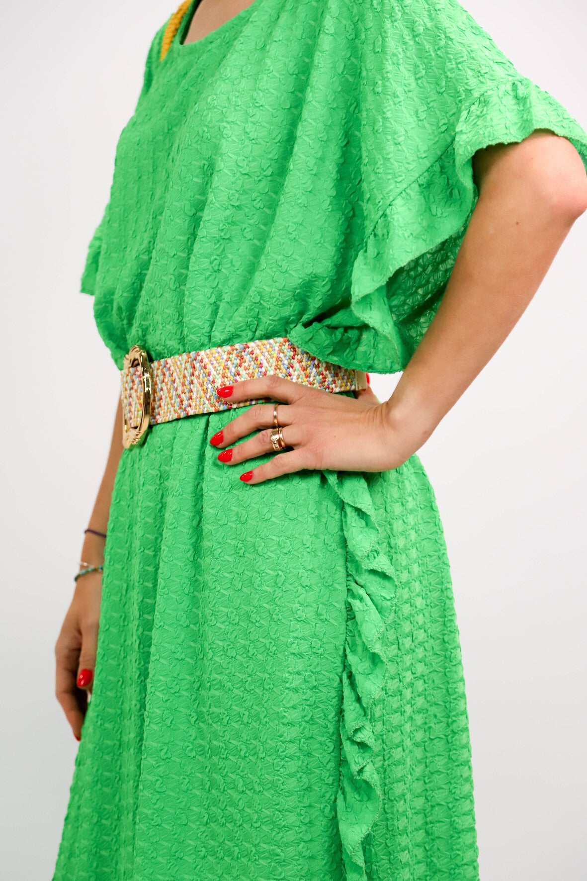 Robe verte Made in Italy Taille Unique