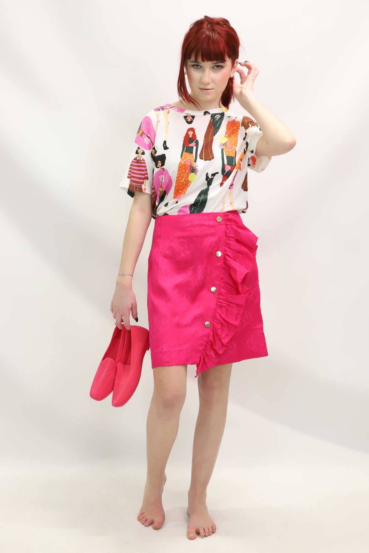 Jupe fushia Sandro Taille M - NEUF