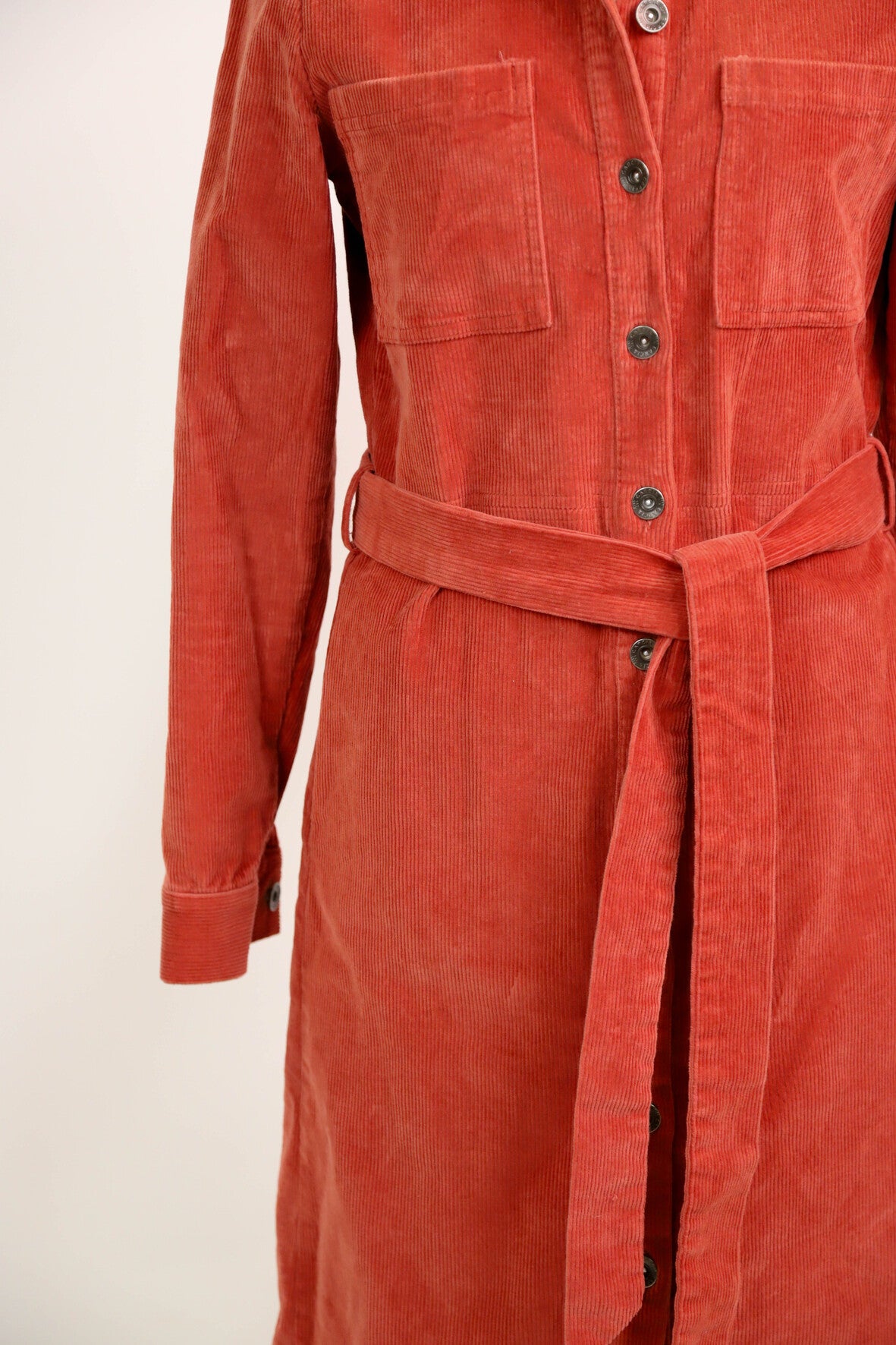 Robe en velours côtelé rouge Garcia Taille S