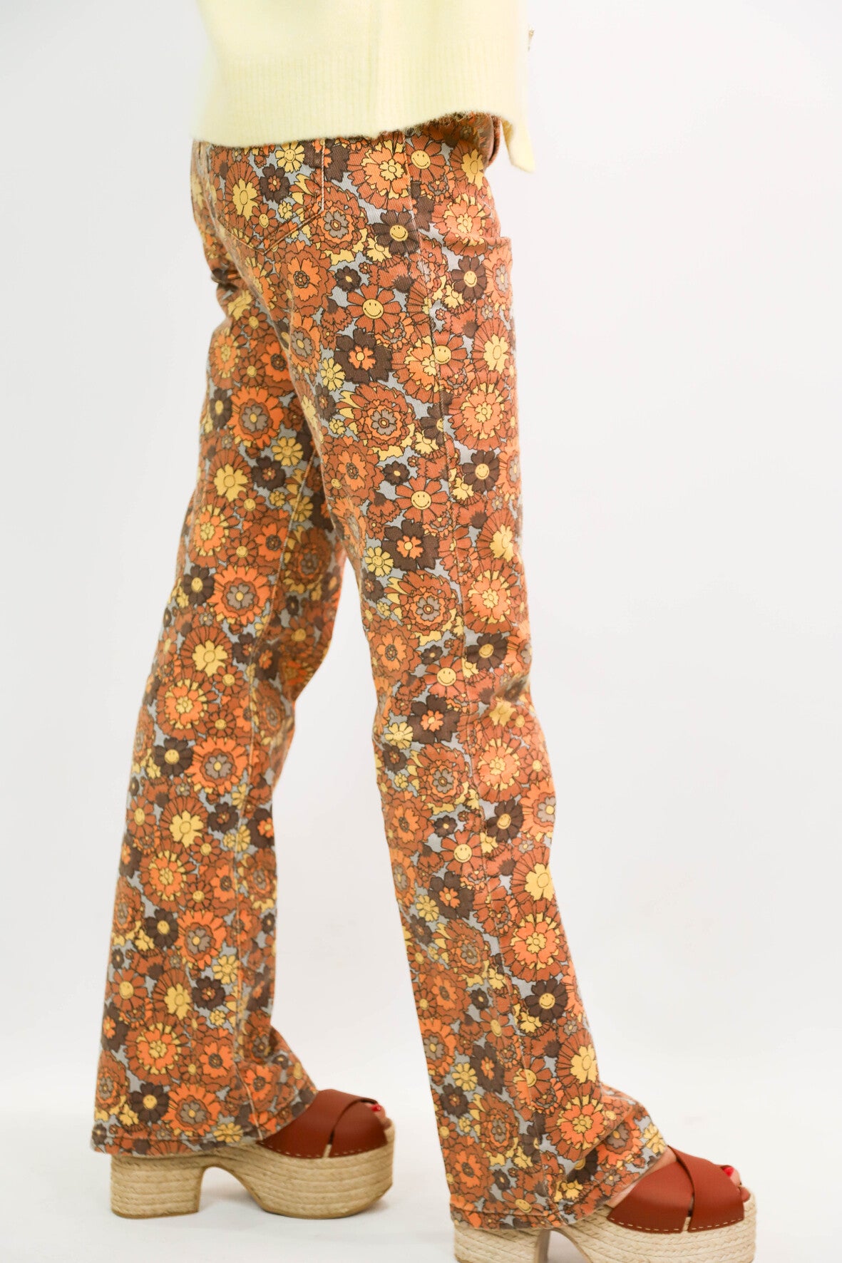 Jean fleuri marron Don't Call me Jennyfer Taille S