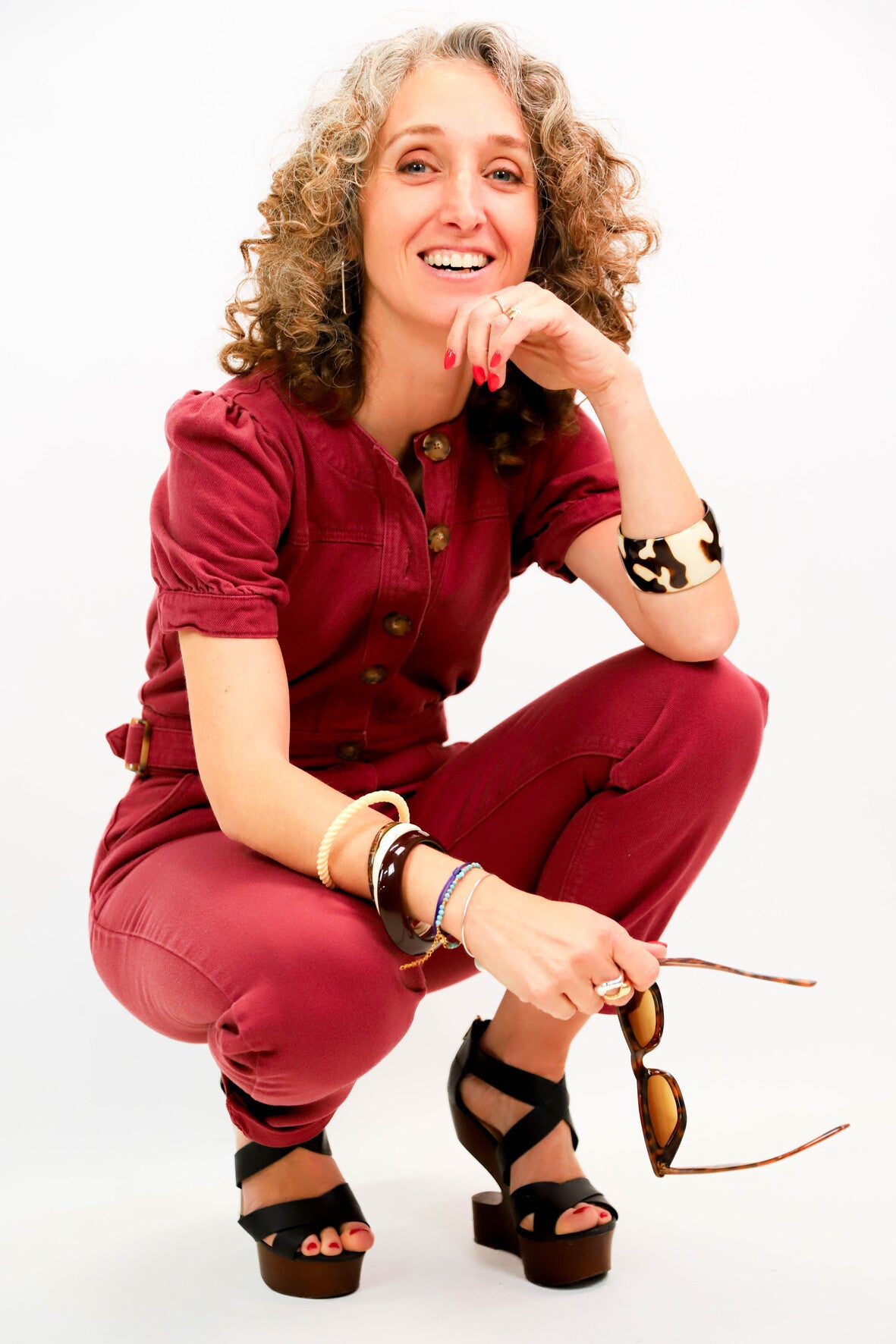 Combi pantalon bordeaux Sézane Taille XS
