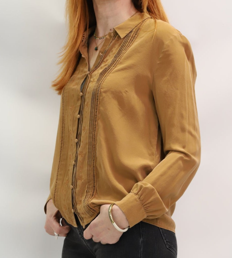 Chemise camel Sézane Taille M