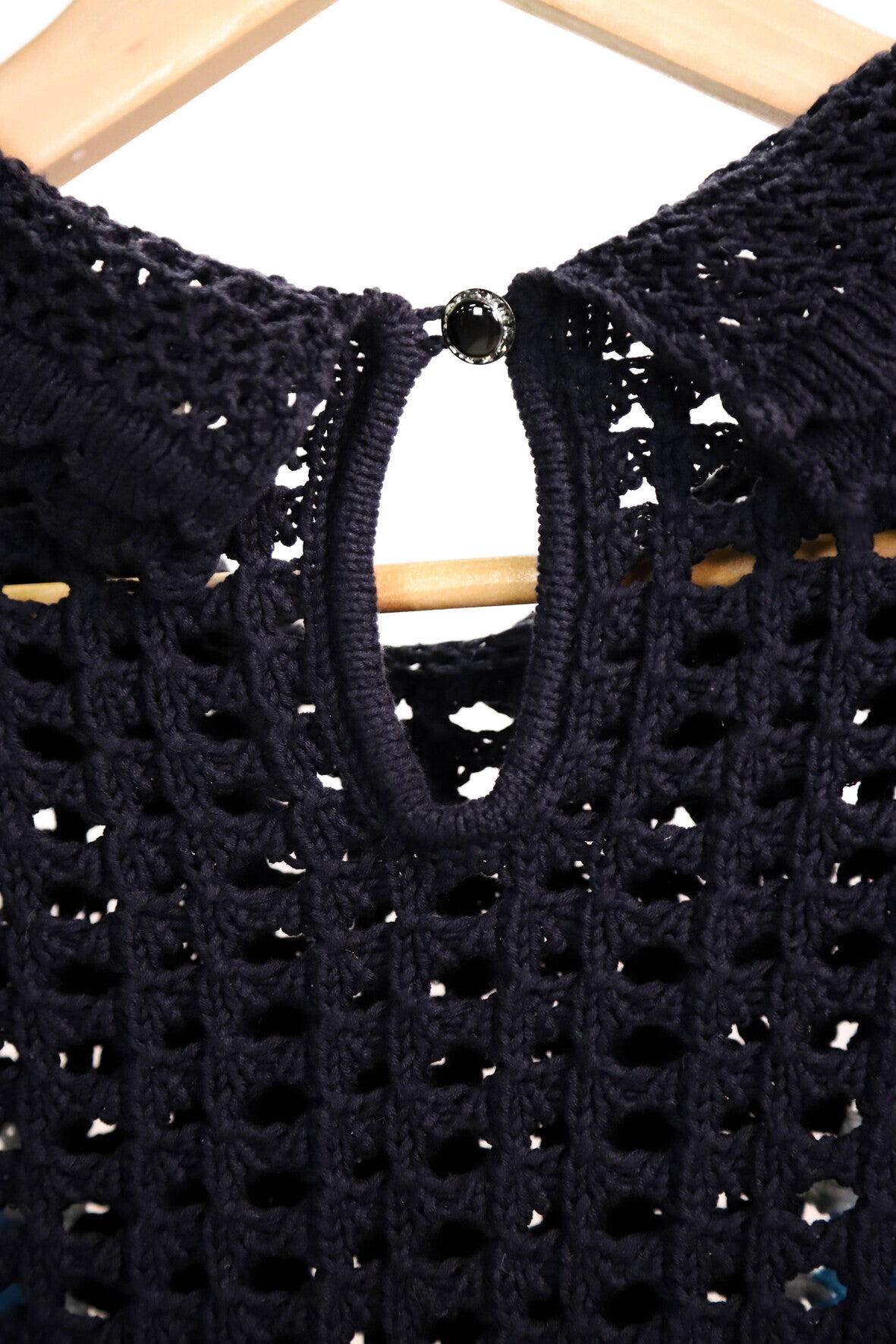Pull en crochet bleu Claudie Pierlot Taille S