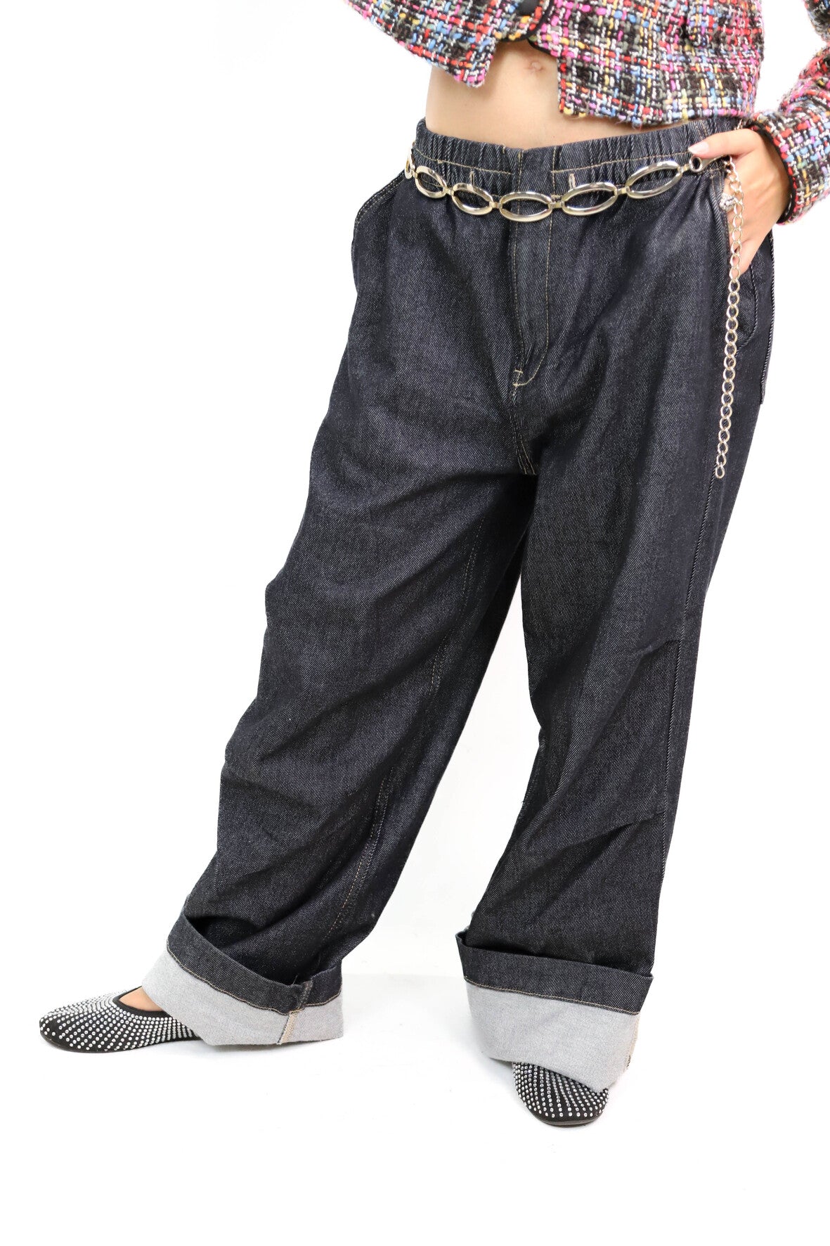 Jean baggy bleu Bershka Taille S