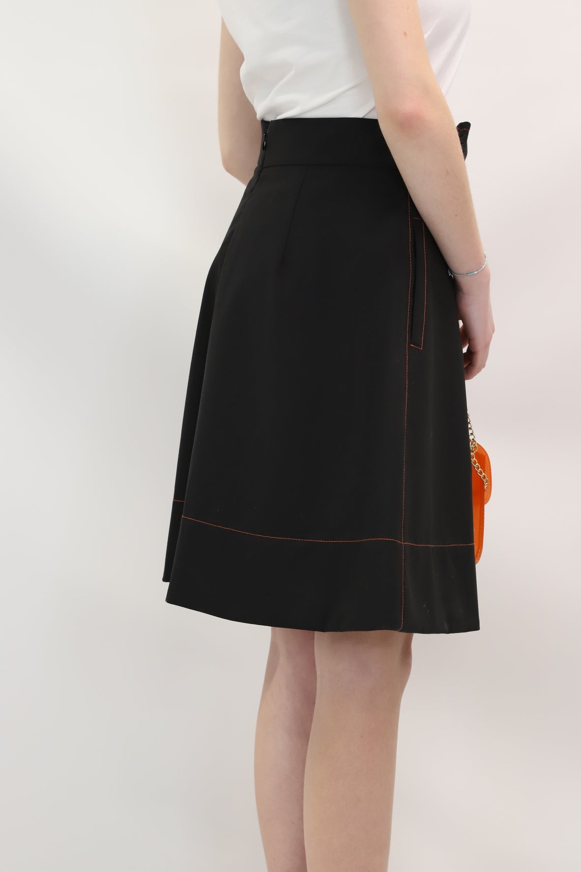 Jupe évasée avec ceinture Noire Claudie Pierlot Tailles XS - S - NEUF