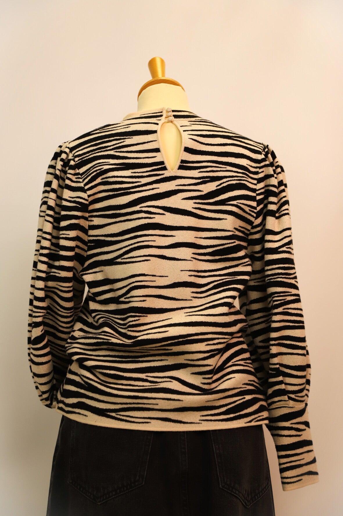 Pull zébré noir Sézane Taille XL