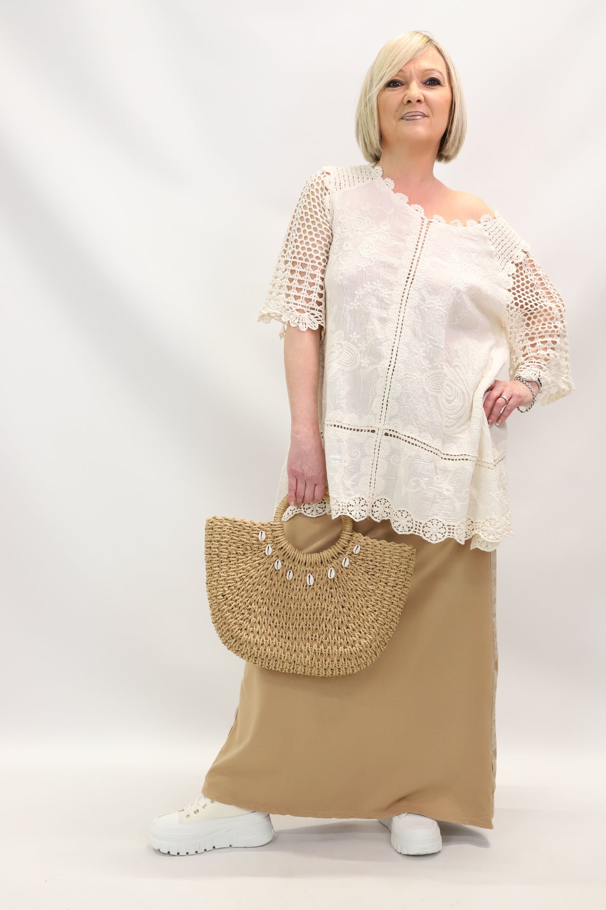 Jupe longue camel Taille S