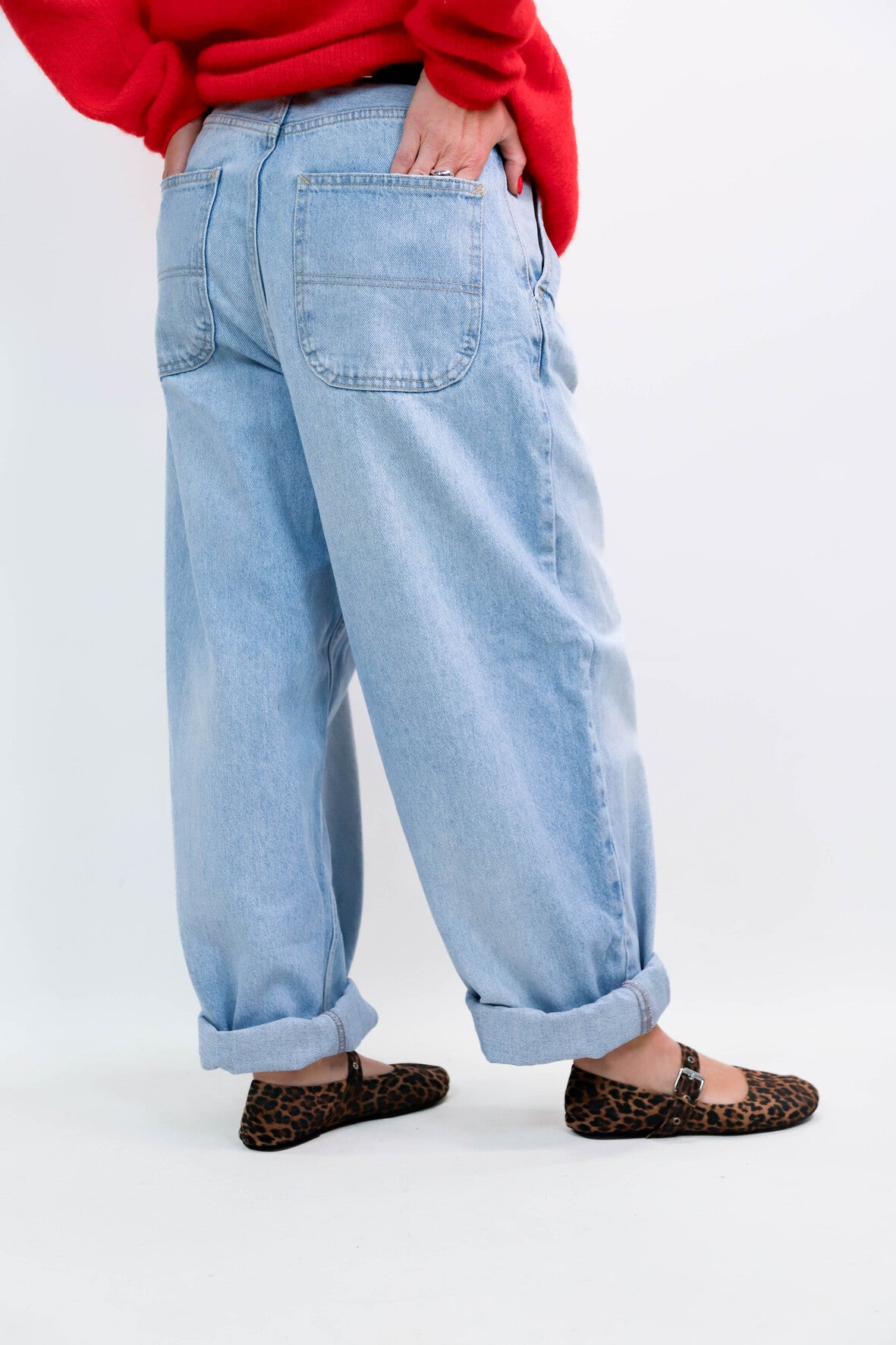 Jean ballon bleu Bershka Taille S