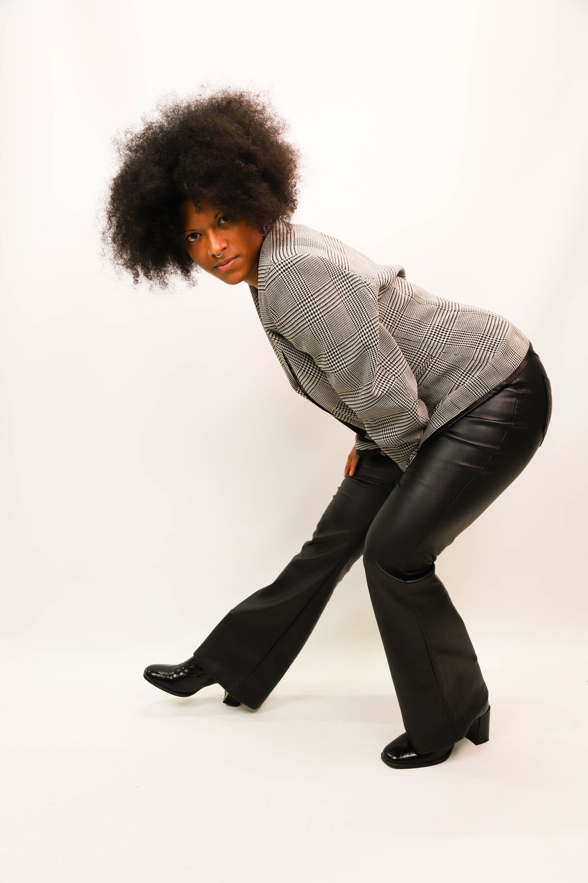 Pantalon similicuir noir Cindy. h Taille M