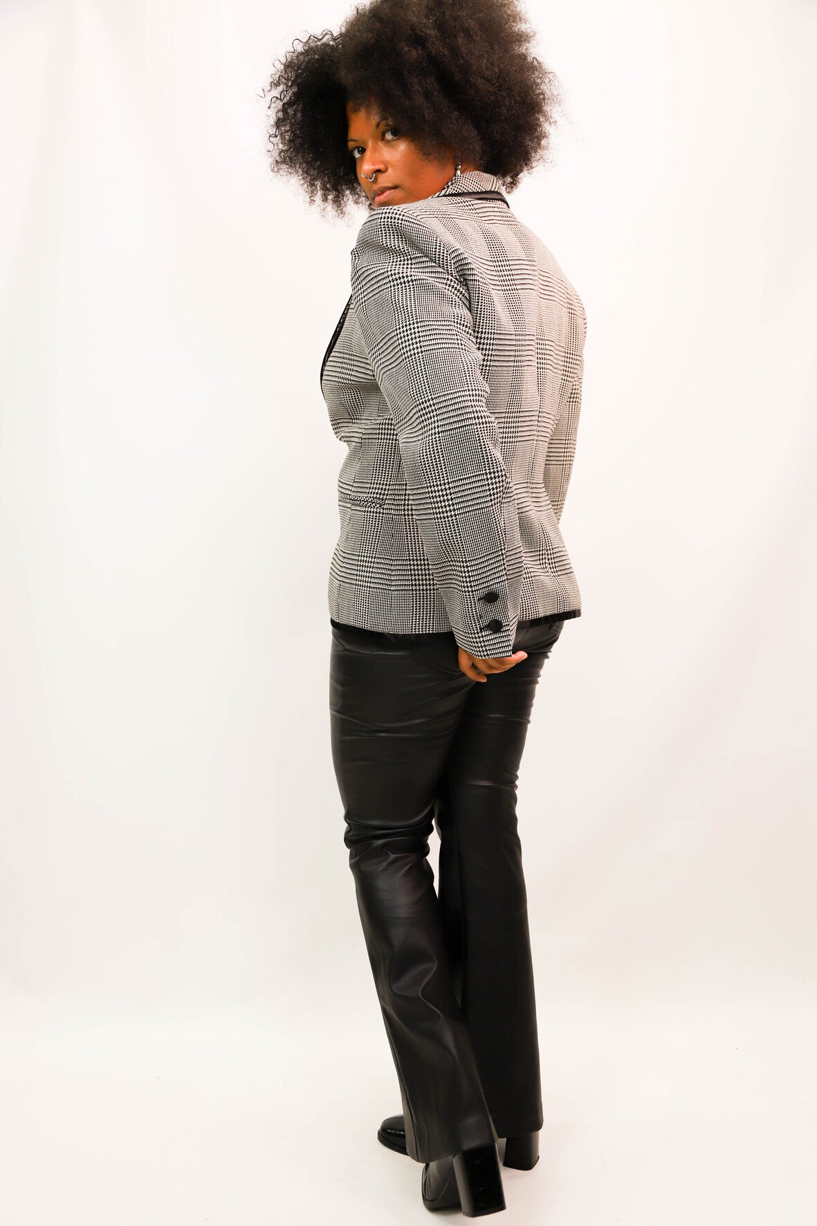 Pantalon similicuir noir Cindy. h Taille M