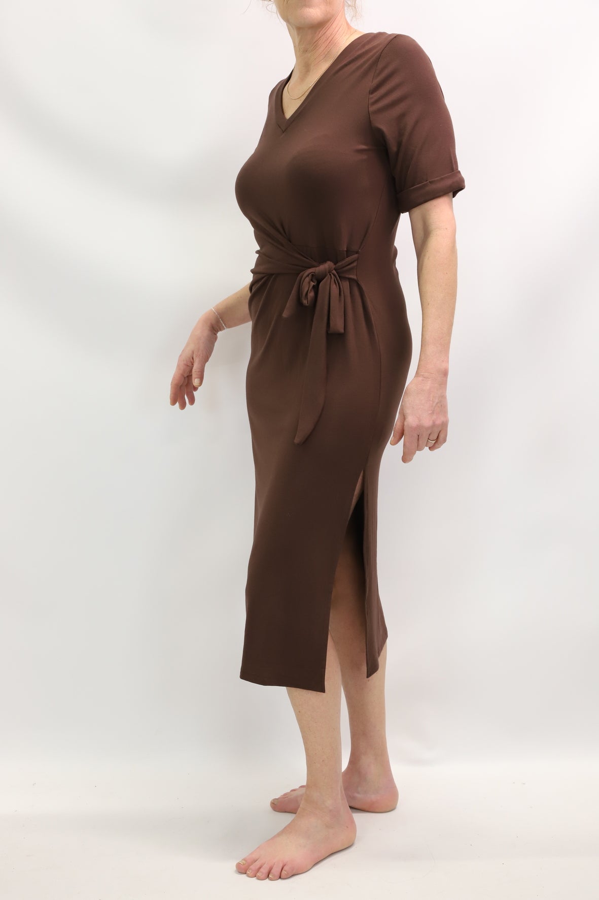 Robe longue marron AKOZ De Toi Tailles S à XL - NEUF
