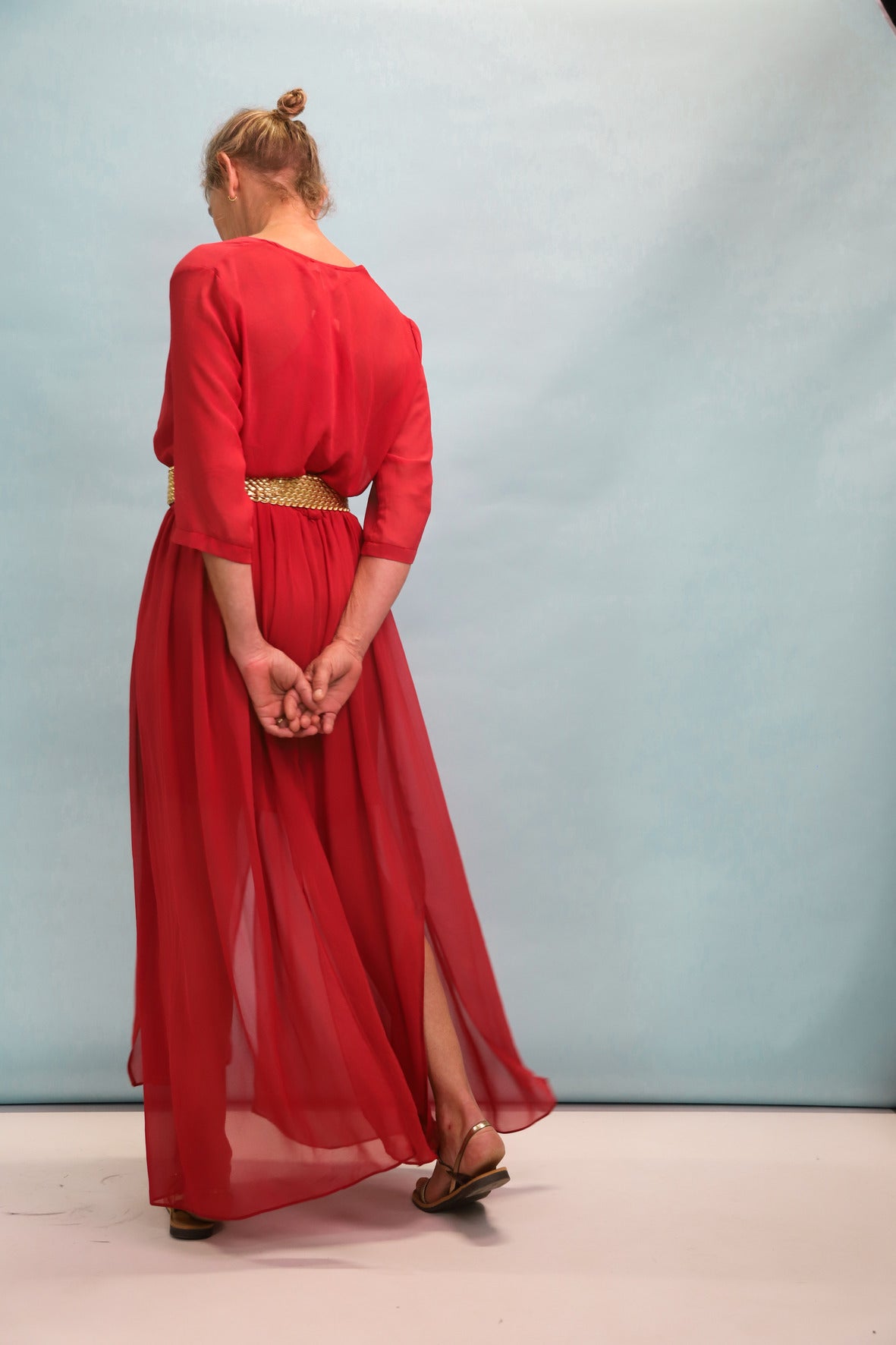 Robe longue rouge framboise SEE U SOON taille XL - NEUF