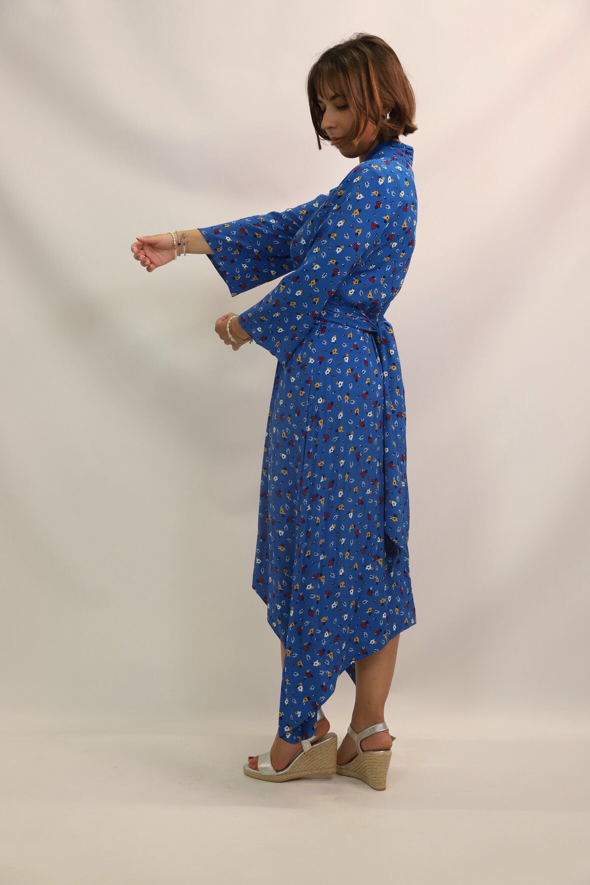 Robe mi longue bleu Ba&sh Taille S - NEUF