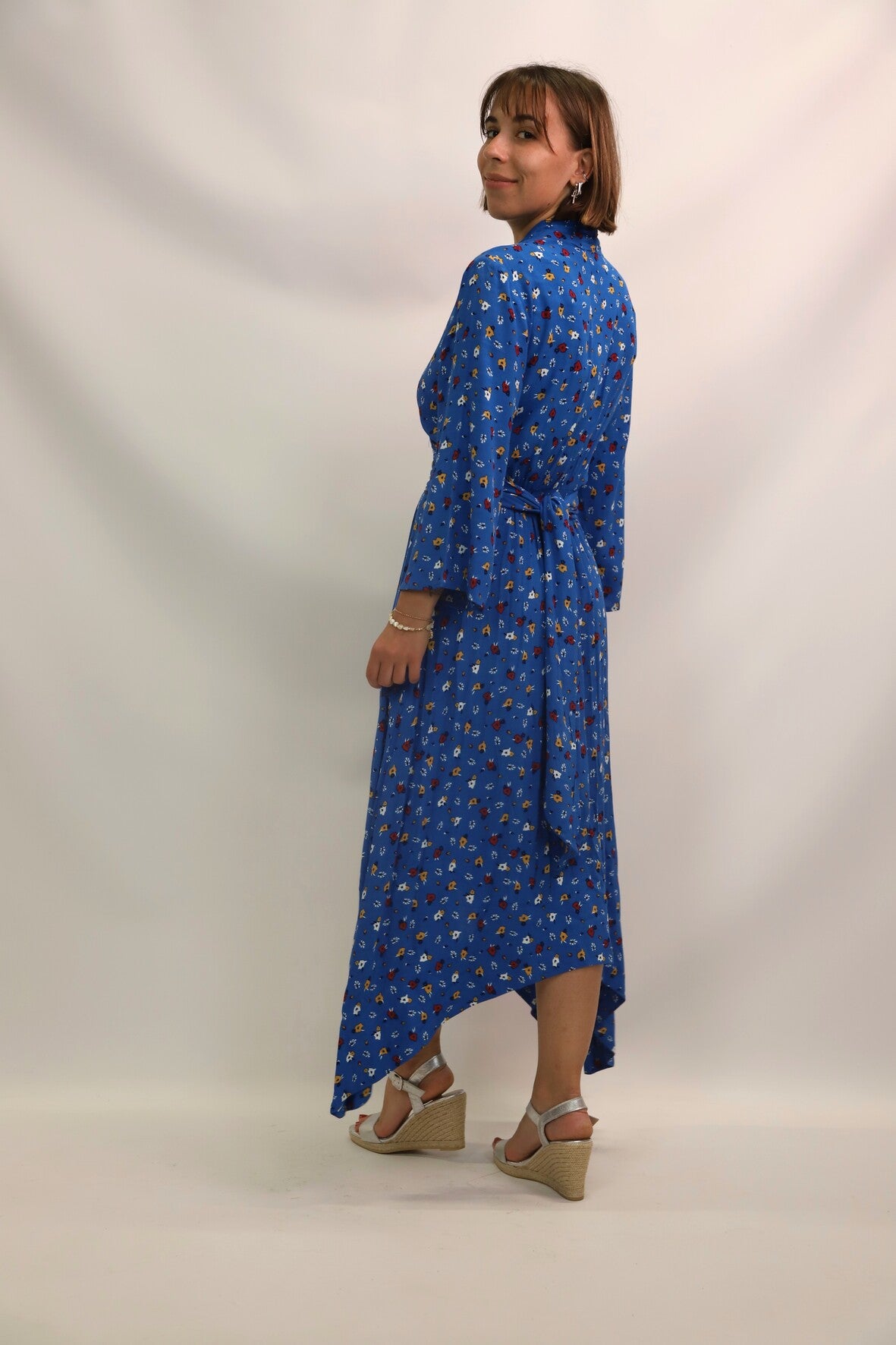 Robe mi longue bleu Ba&sh Taille S - NEUF