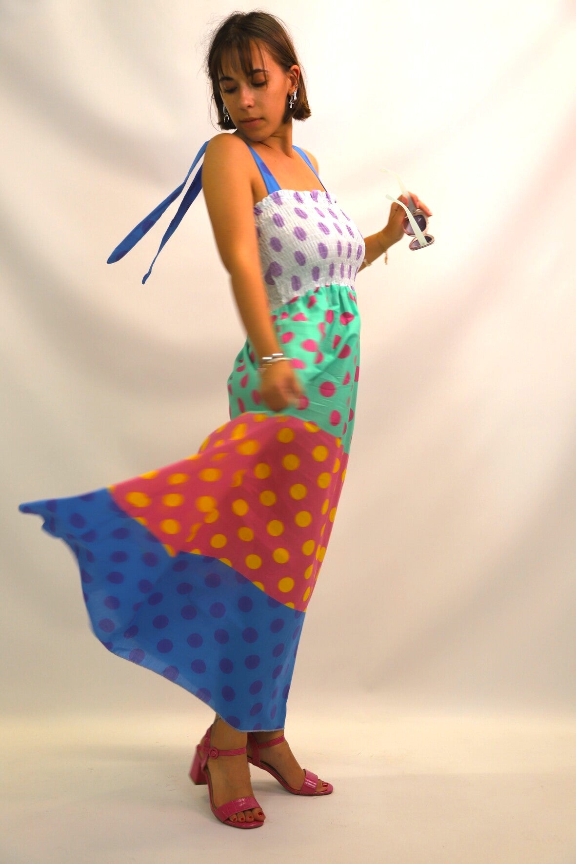 Robe longue à pois Taille S